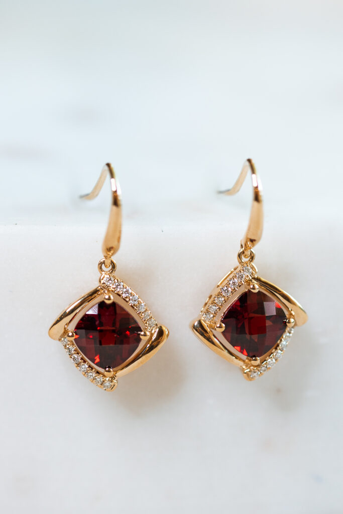 ruby earrings