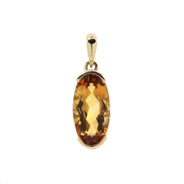 November’s Birthstone 14K Yellow Gold Citrine Pendant CSPCT00570
