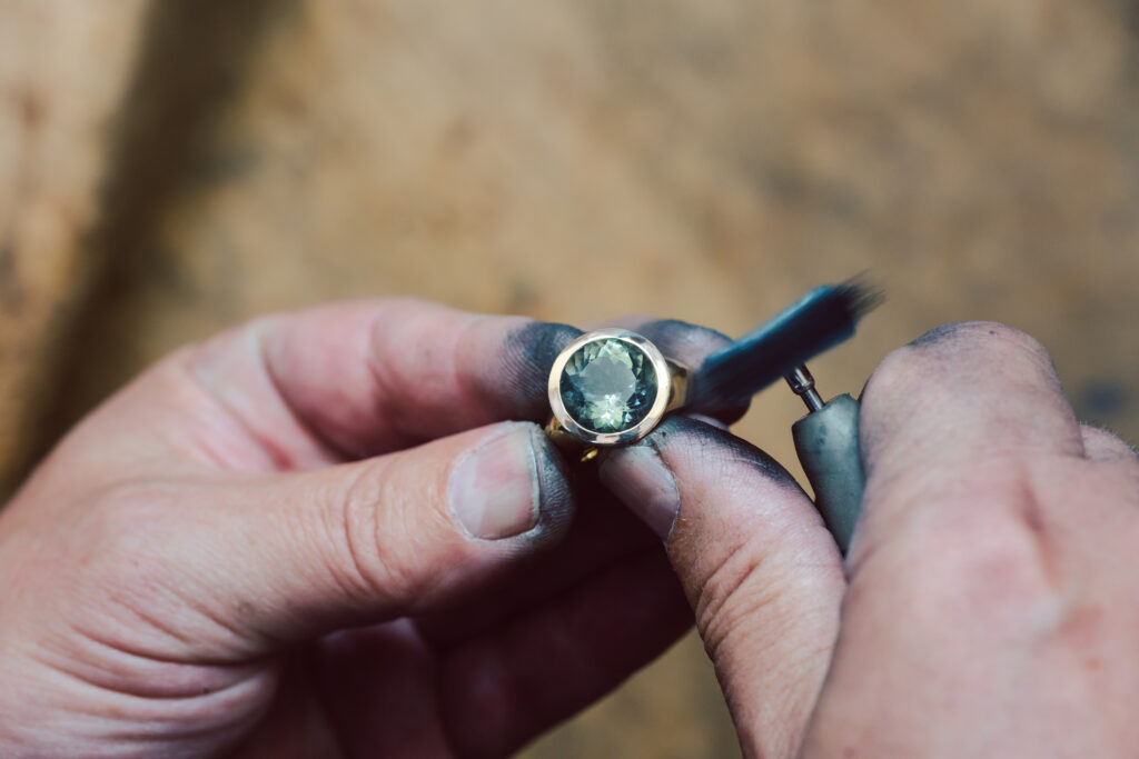 shining gold ring